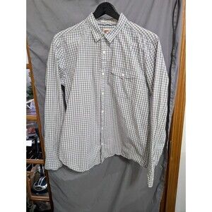 Levi's Selvedge Checked White Tab Pocket Shirt Modern Fit Size M Medium